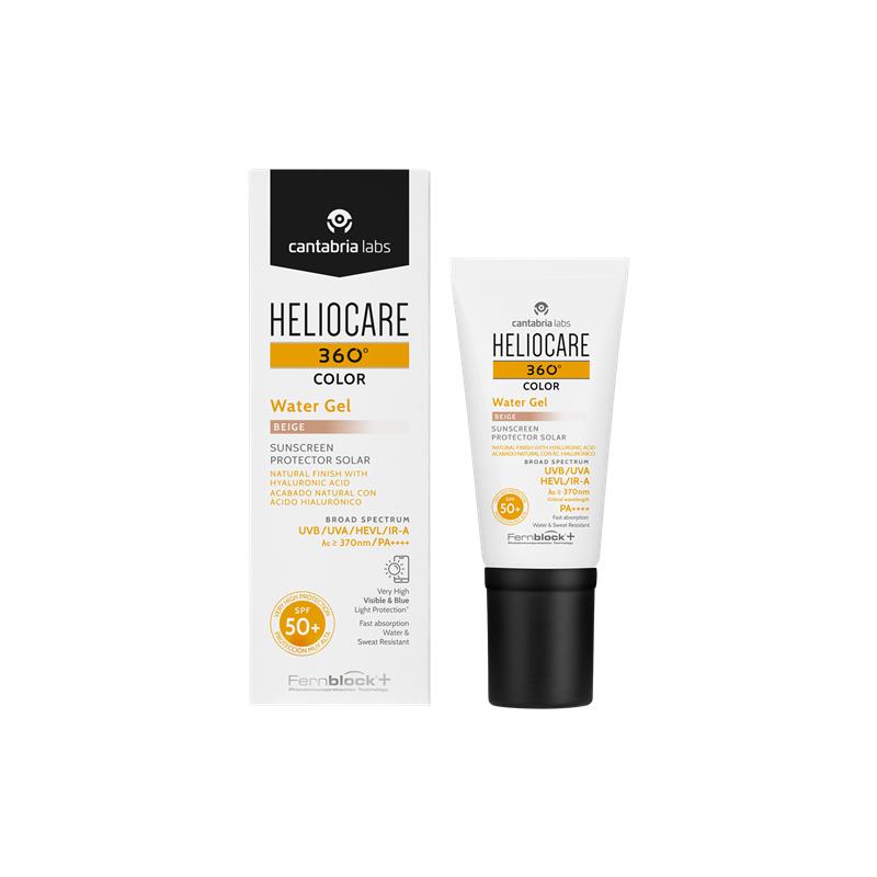Гель солнцезащитный на водной основе с тоном для лица / Helio Water Gel Color Spf 50+ Beige
