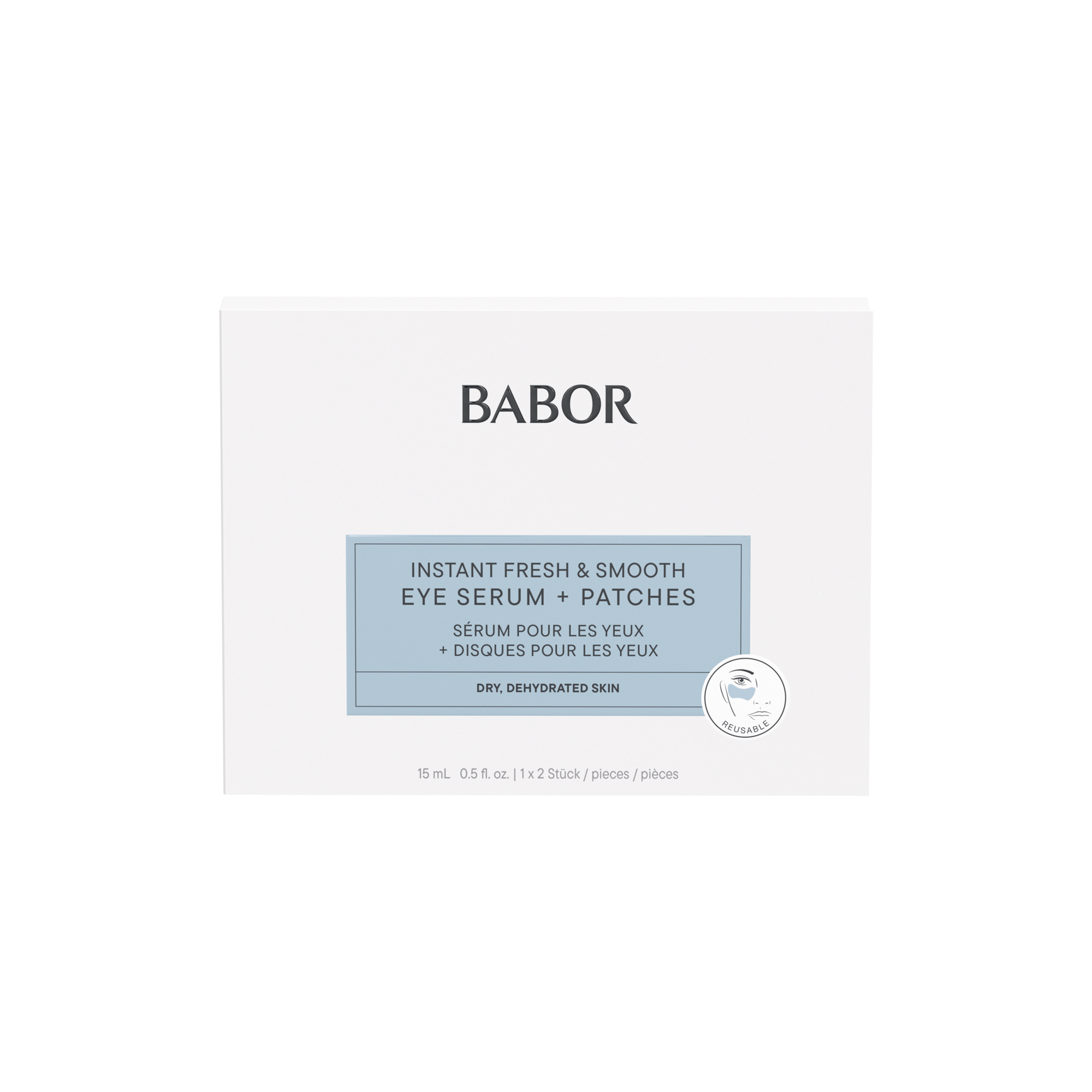 Набор Патчи под Глаза + Разглаживающая Сыворотка для глаз / Babor Instant Fresh&Smooth Eye Serum+Patches