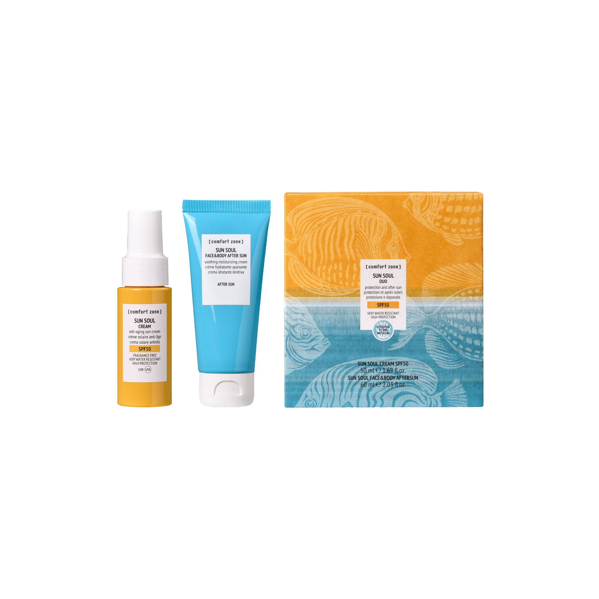 Набор защита от солнца и после загара для тела / Sun Soul Weekend Kit SPF 50