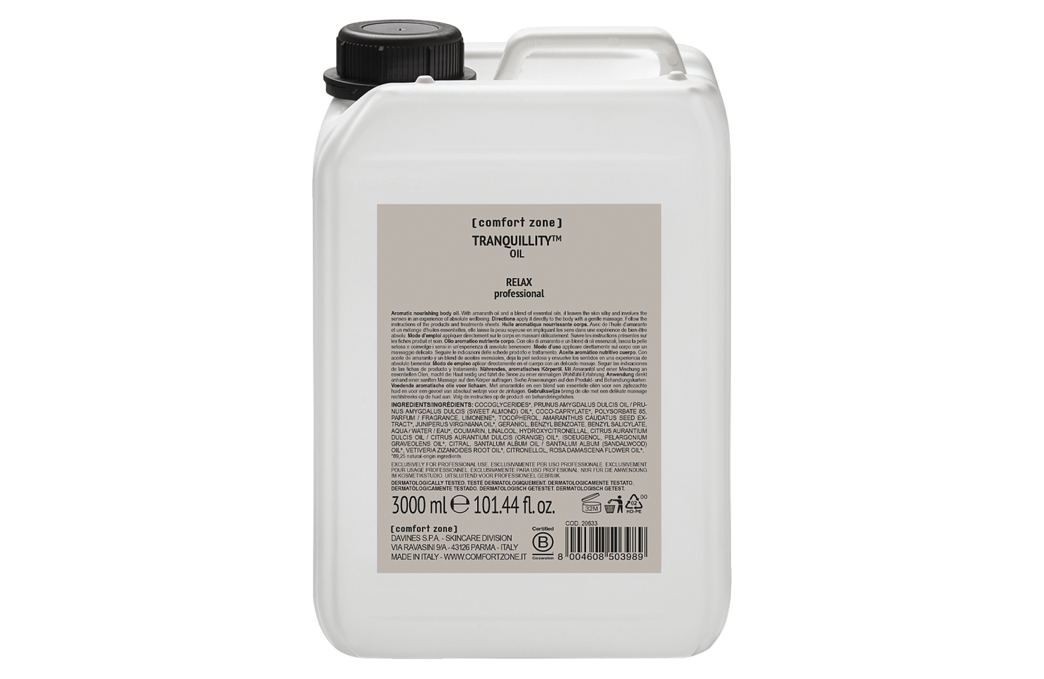 TRANQUILLITY MASSAGE OIL PROF