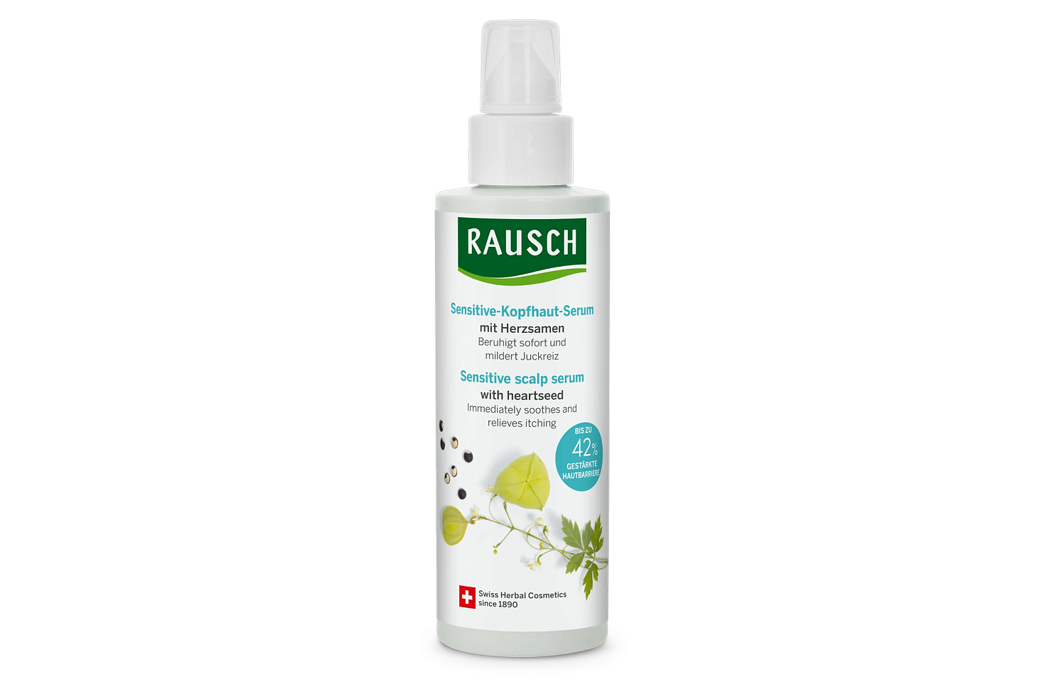 Sensitive scalp serum with heartseed