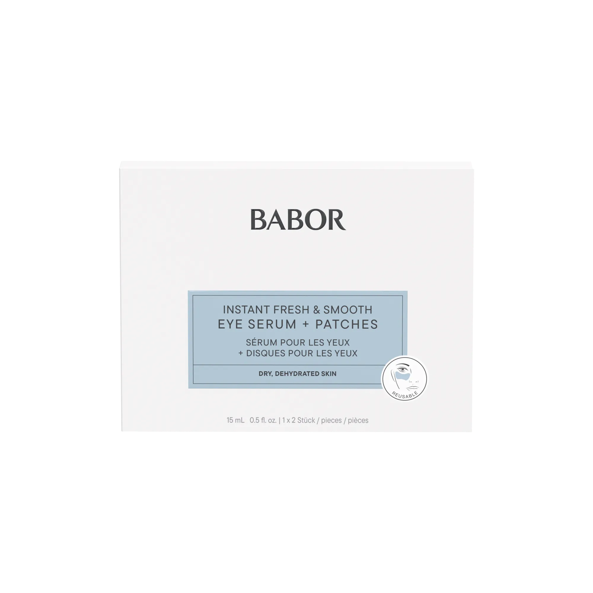 Набор Патчи под Глаза + Разглаживающая Сыворотка для глаз / Babor Instant Fresh&Smooth Eye Serum+Patches