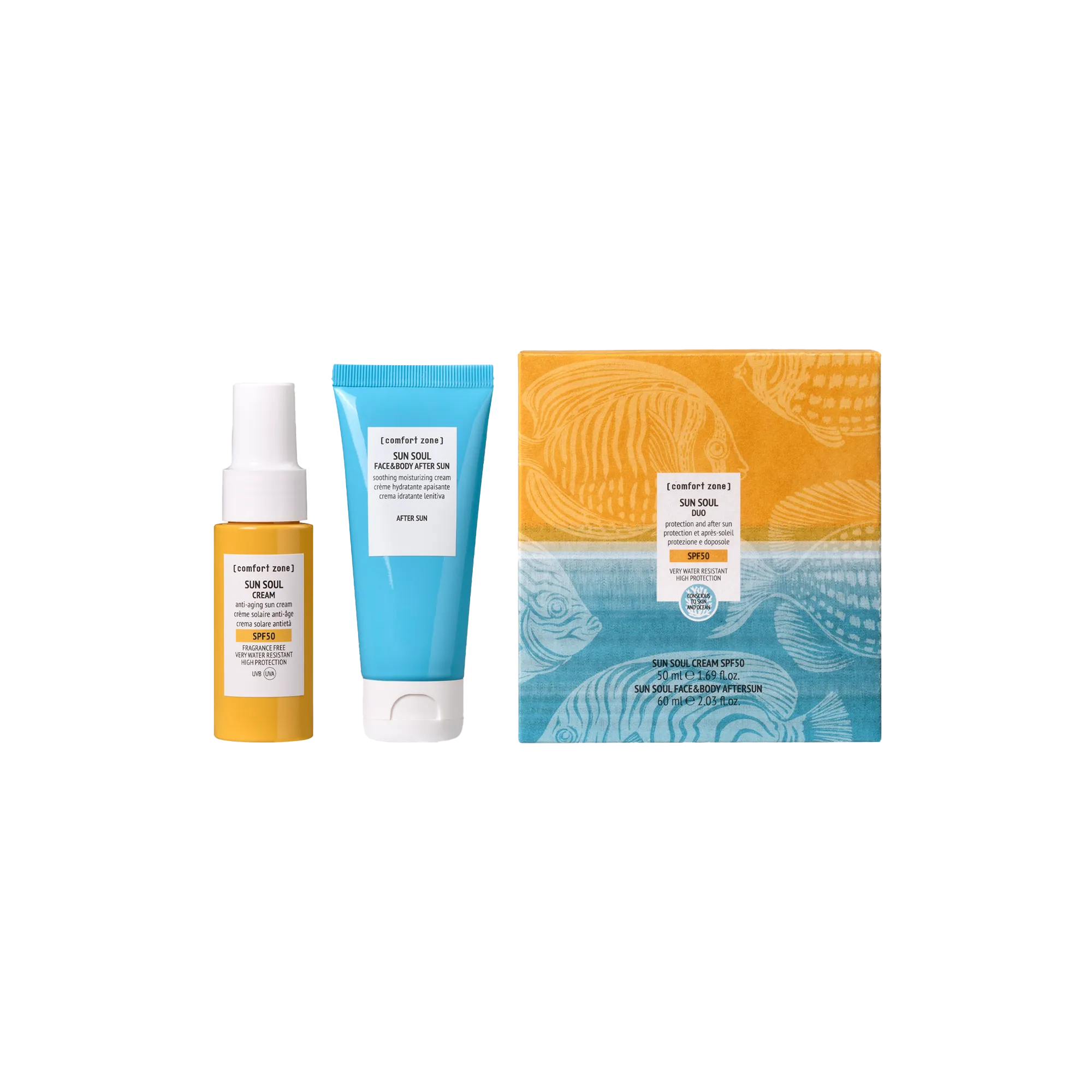 Набор защита от солнца и после загара для тела / Sun Soul Weekend Kit SPF 50