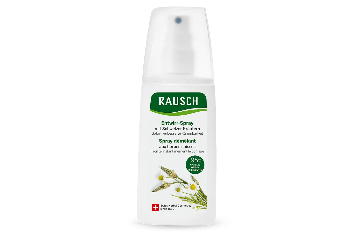 Detangling spray conditioner with Swiss herbs